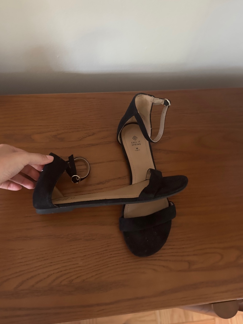 Black Ankle-Strap Flat Sandals - Casual Women’s Summer Shoe
